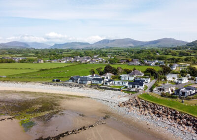 Aerial view of West Point Beach Resort beach and estuary - West Point Beach Resort